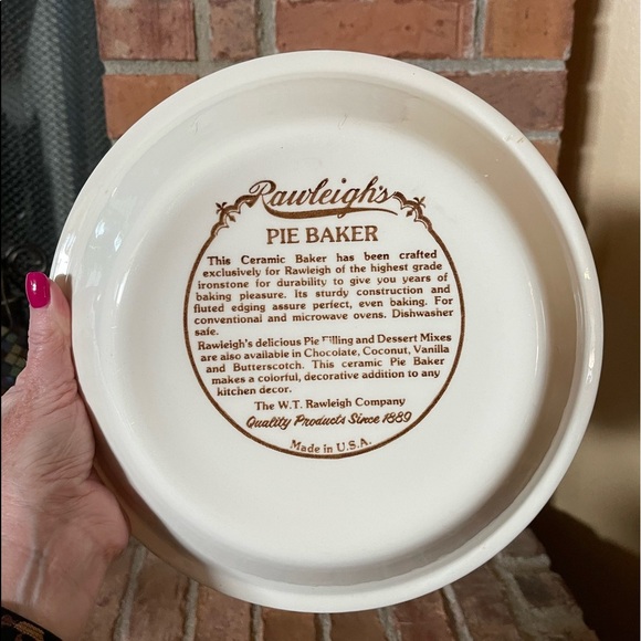 Vtg Rawleigh's Lemon Pie Ceramic Baker - Picture 4 of 5